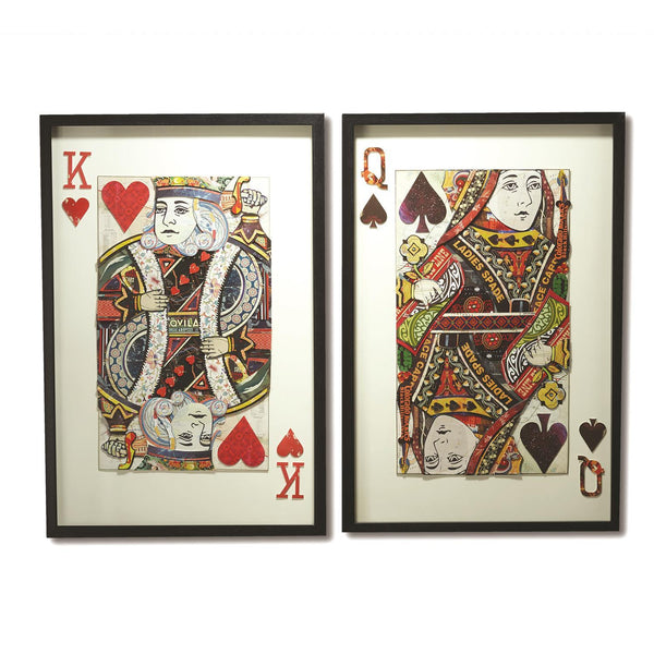 Twos Company Home Decor S/2 Playing Card Wall Art Incl 2 Designs