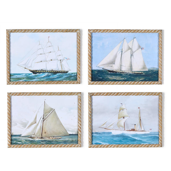Twos Company Home Decor S/4 Framed Ship Wall Art
