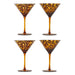 Twos Company Serveware S/4 Tortoise Print Martini Glass