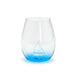 Twos Company Giftware Sailboat Icon Stemless Wine Glass with Ocean Blue Bottom