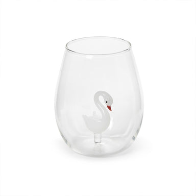 Twos Company Giftware Swan Stemless Wine Glass