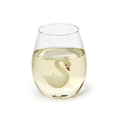 Twos Company Giftware Swan Stemless Wine Glass