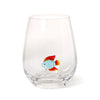 Twos Company Serveware Tropical Fish Stemless Wine Glass