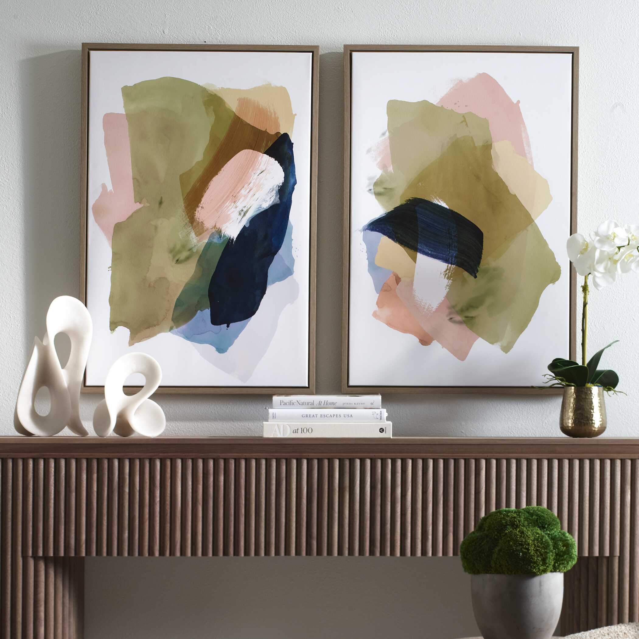 Uttermost Uttermost Abstract Afternoon Framed Canvases Set/2