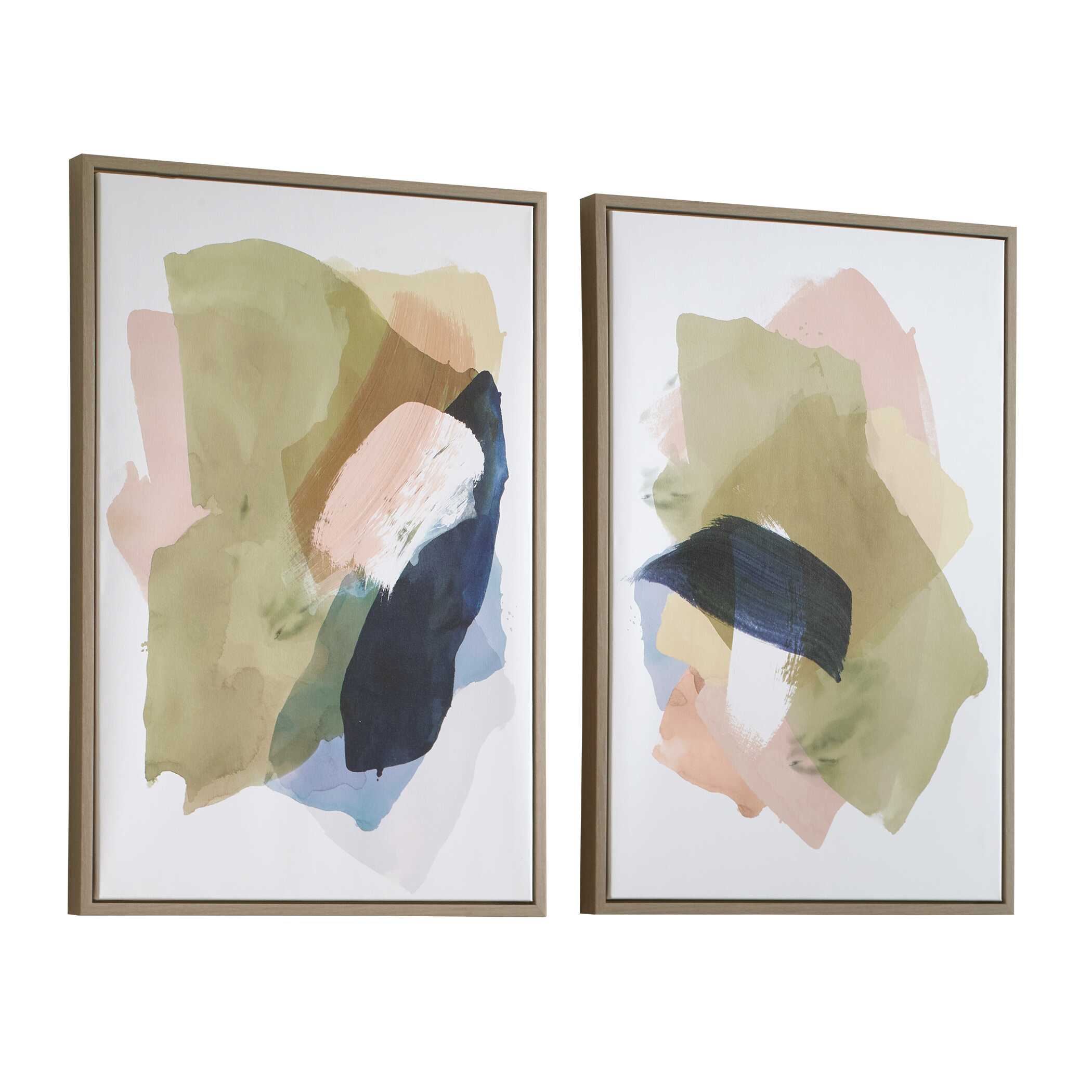 Uttermost Uttermost Abstract Afternoon Framed Canvases Set/2