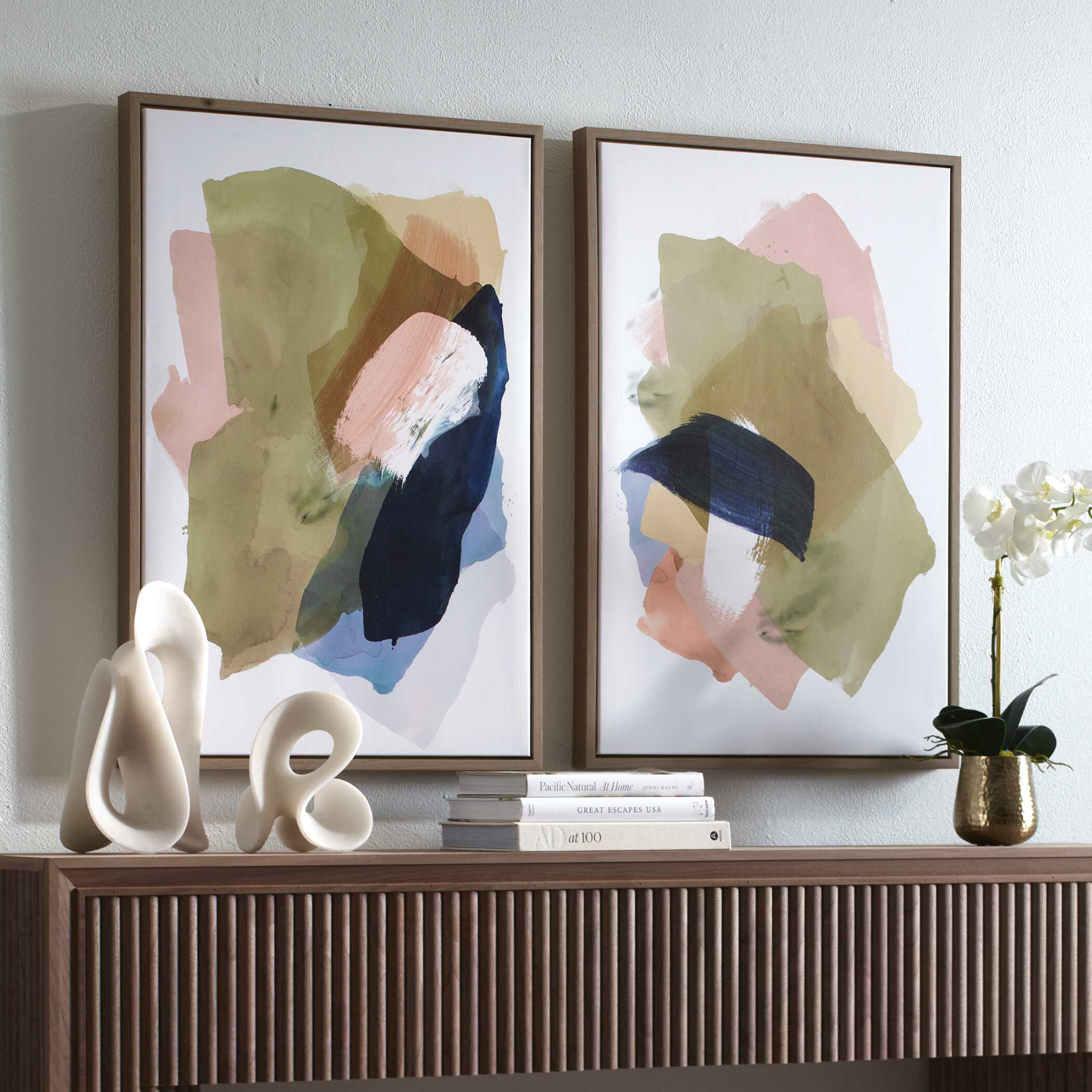 Uttermost Uttermost Abstract Afternoon Framed Canvases Set/2