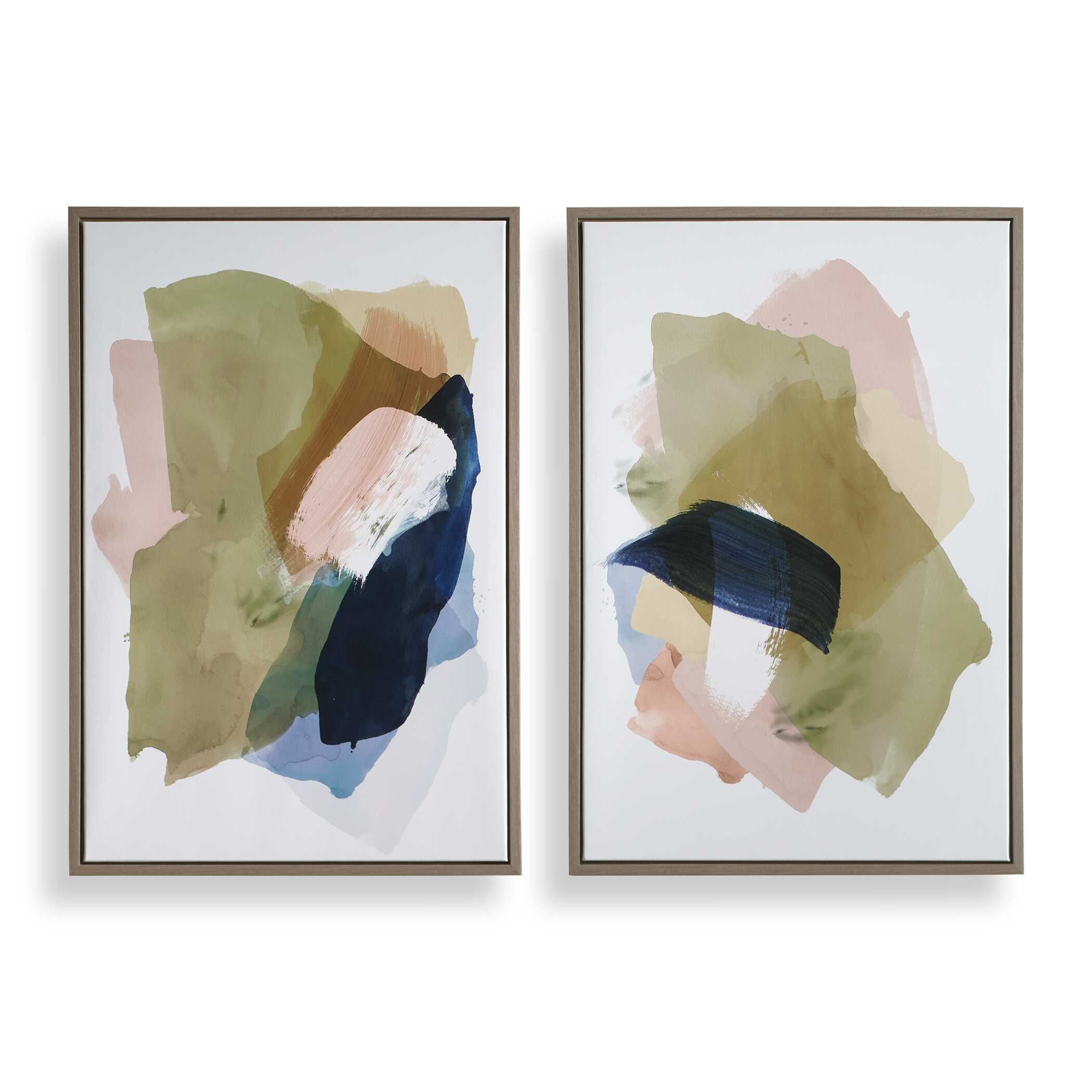 Uttermost Uttermost Abstract Afternoon Framed Canvases Set/2