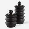 Uttermost Home Decor Uttermost Accordion Black Wood Containers, S/2