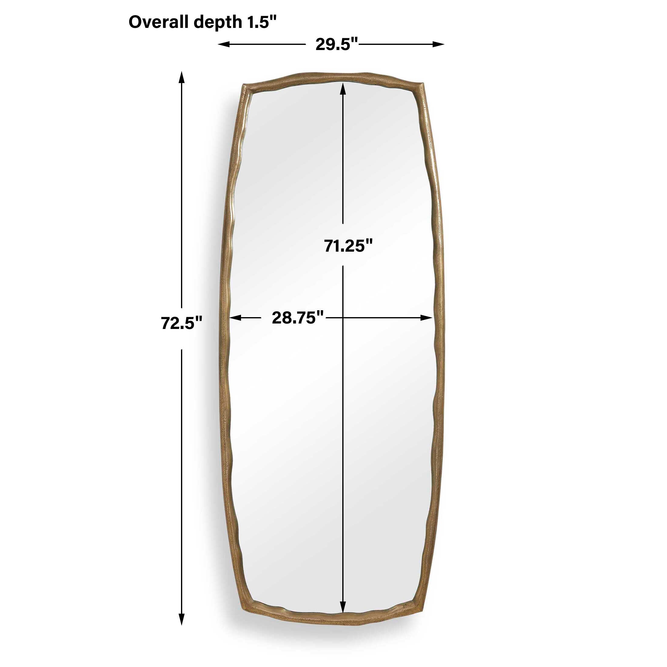 Uttermost Home Decor Uttermost Adair Antique Brass Tall Mirror