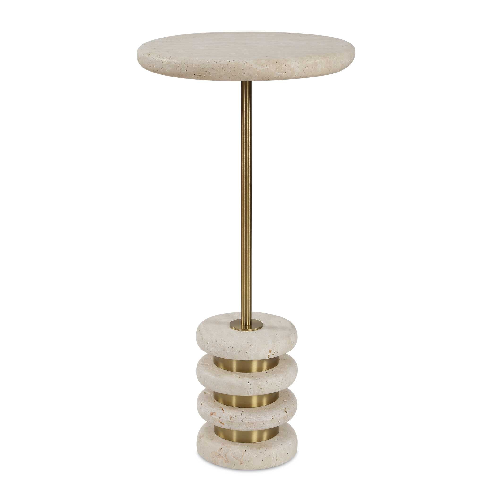 Uttermost Furniture Uttermost Adames Travertine Drink Table