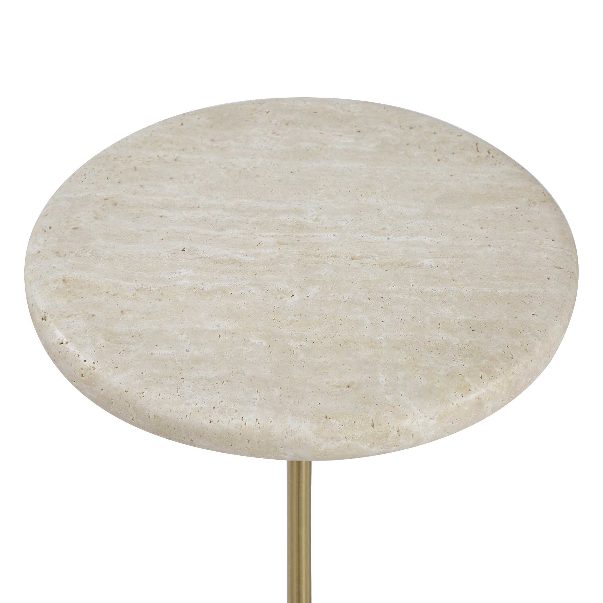 Uttermost Furniture Uttermost Adames Travertine Drink Table