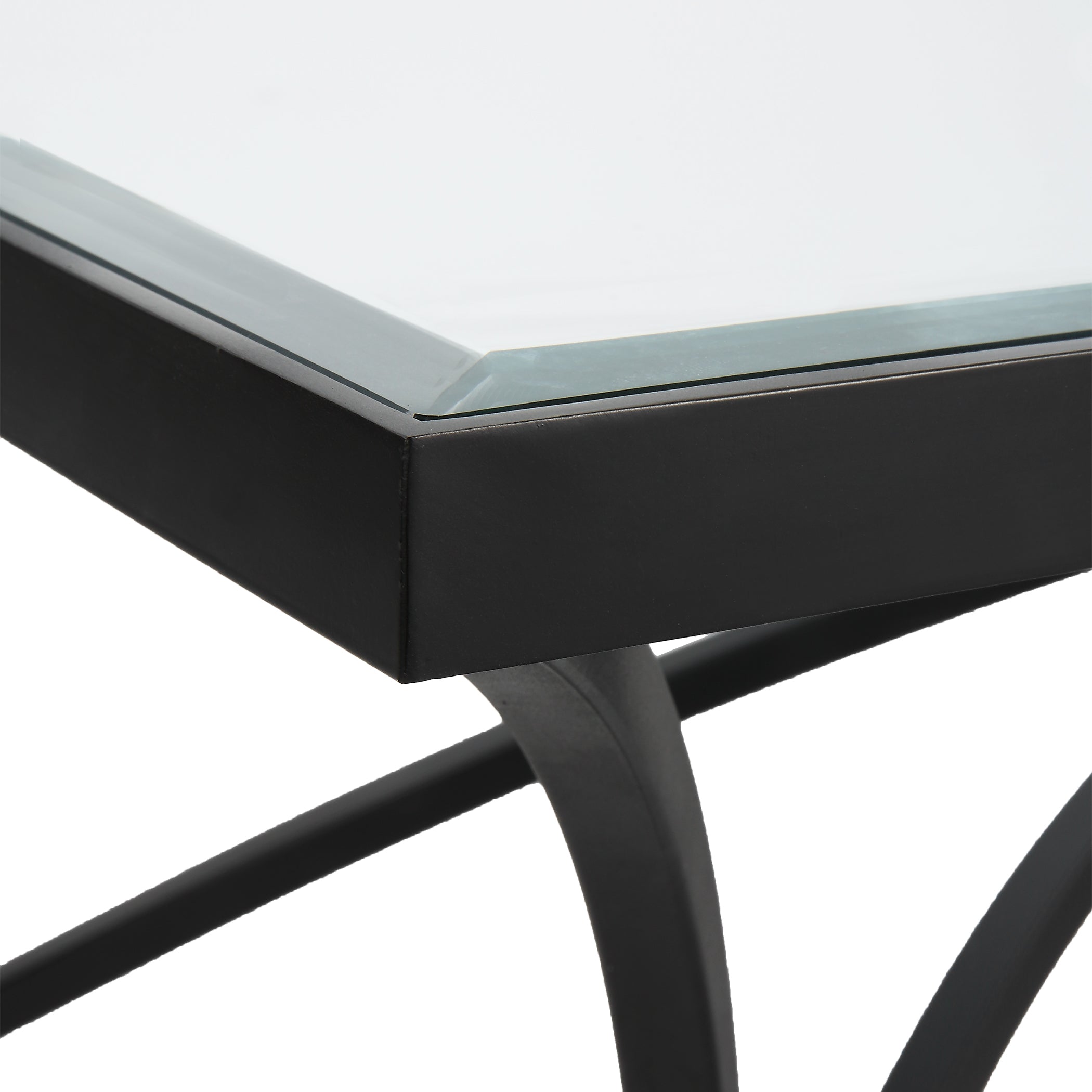Uttermost Home Uttermost Alayna Black Metal & Glass Coffee Table