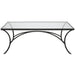 Uttermost Home Uttermost Alayna Black Metal & Glass Coffee Table