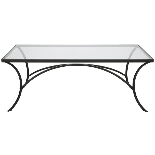 Uttermost Home Uttermost Alayna Black Metal & Glass Coffee Table