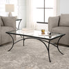Uttermost Home Uttermost Alayna Black Metal & Glass Coffee Table