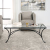Uttermost Home Uttermost Alayna Black Metal & Glass Coffee Table