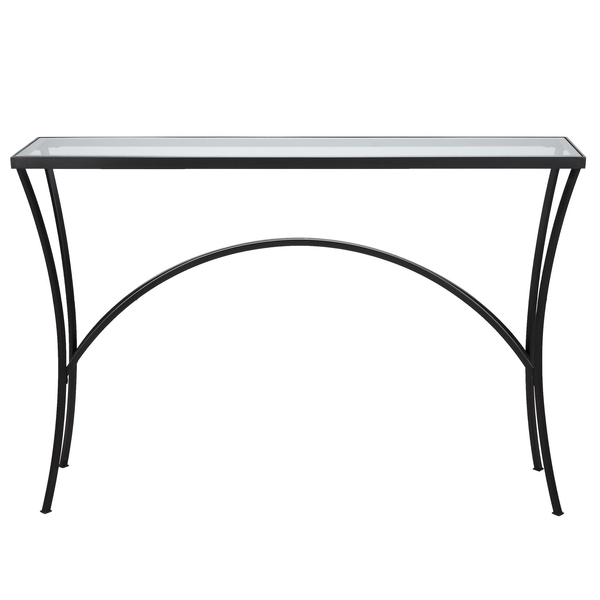 Uttermost Home Uttermost Alayna Black Metal & Glass Console Table