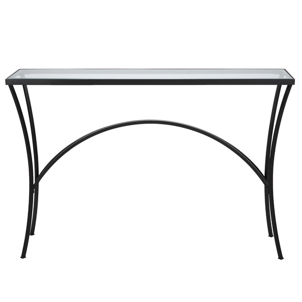 Uttermost Home Uttermost Alayna Black Metal & Glass Console Table