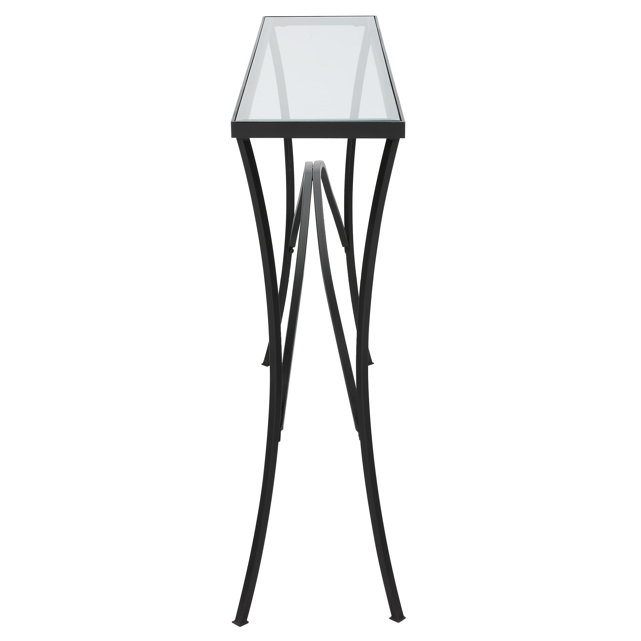 Uttermost Home Uttermost Alayna Black Metal & Glass Console Table