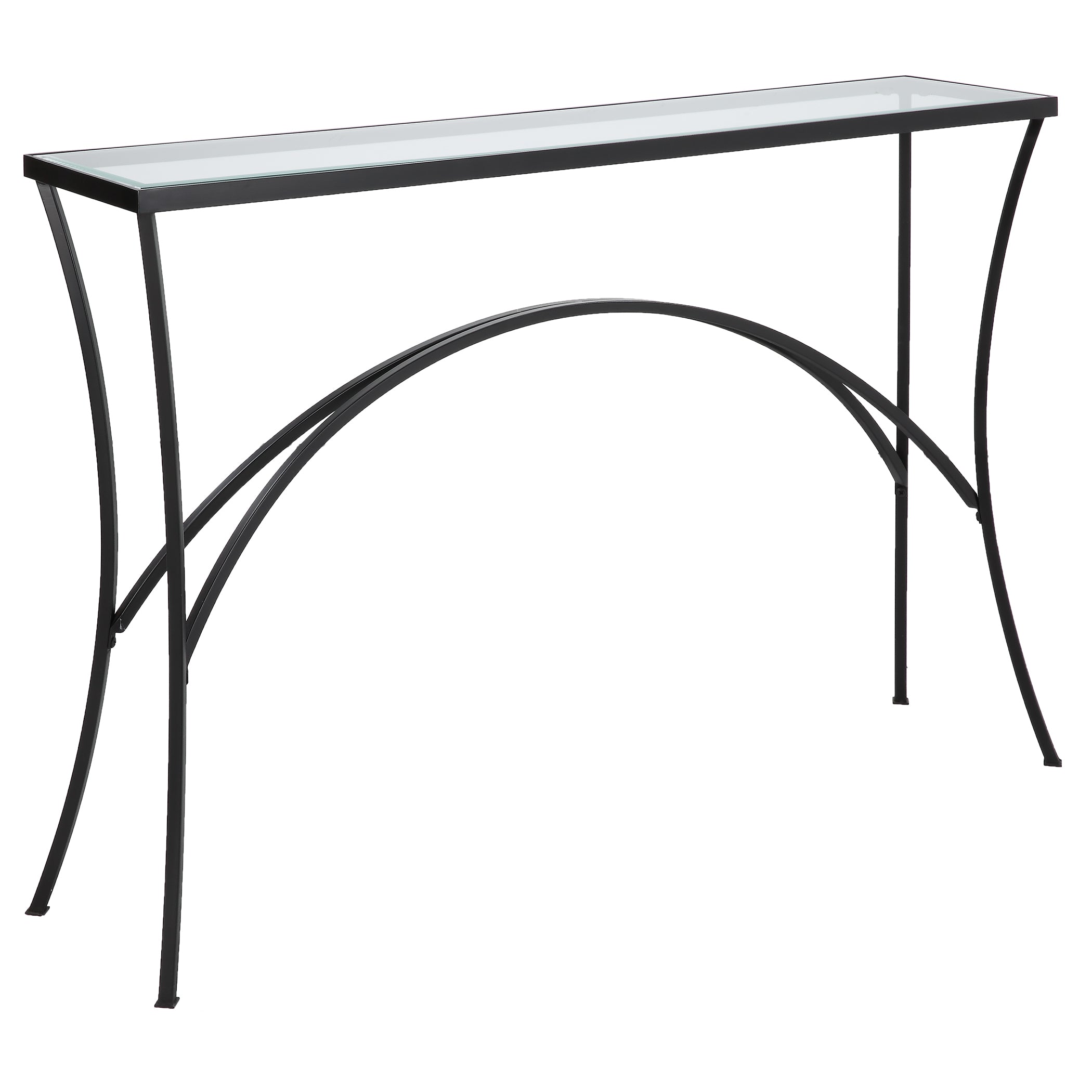 Uttermost Home Uttermost Alayna Black Metal & Glass Console Table