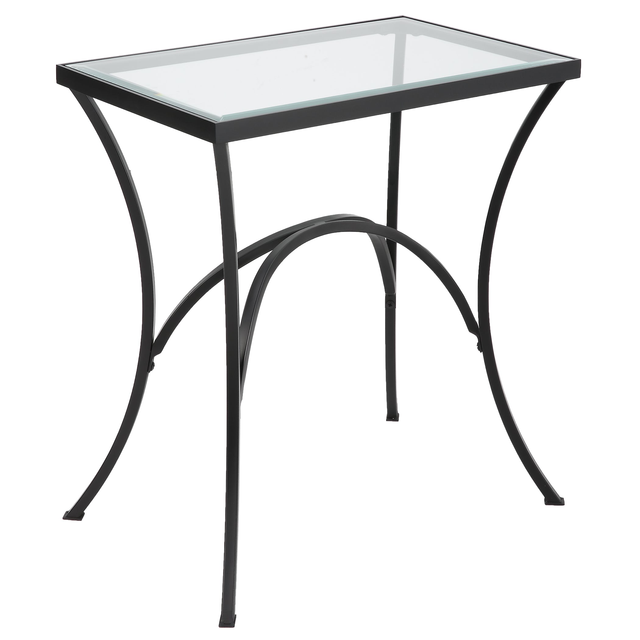 Uttermost Home Uttermost Alayna Black Metal & Glass End Table
