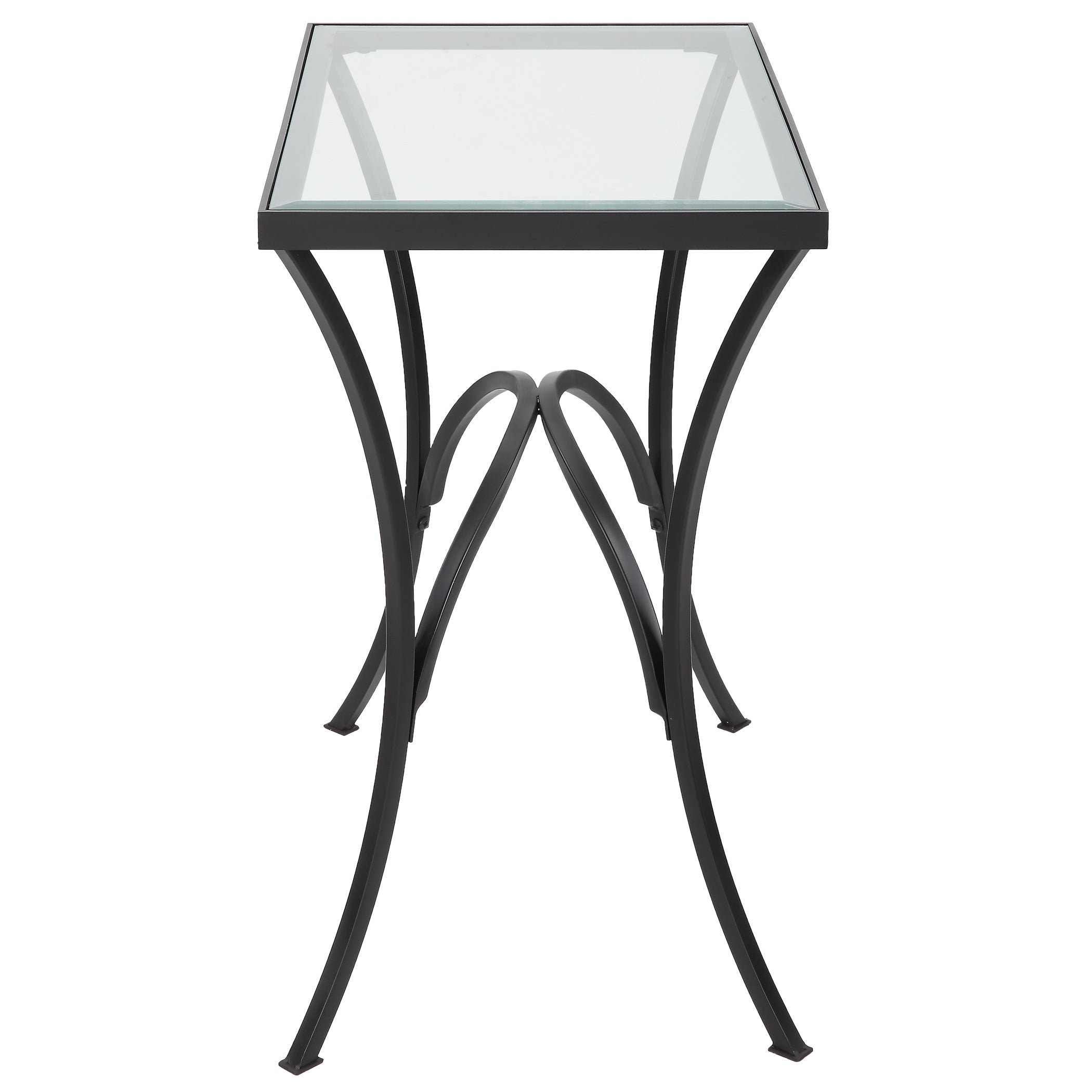 Uttermost Home Uttermost Alayna Black Metal & Glass End Table
