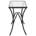 Uttermost Home Uttermost Alayna Black Metal & Glass End Table