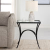 Uttermost Home Uttermost Alayna Black Metal & Glass End Table