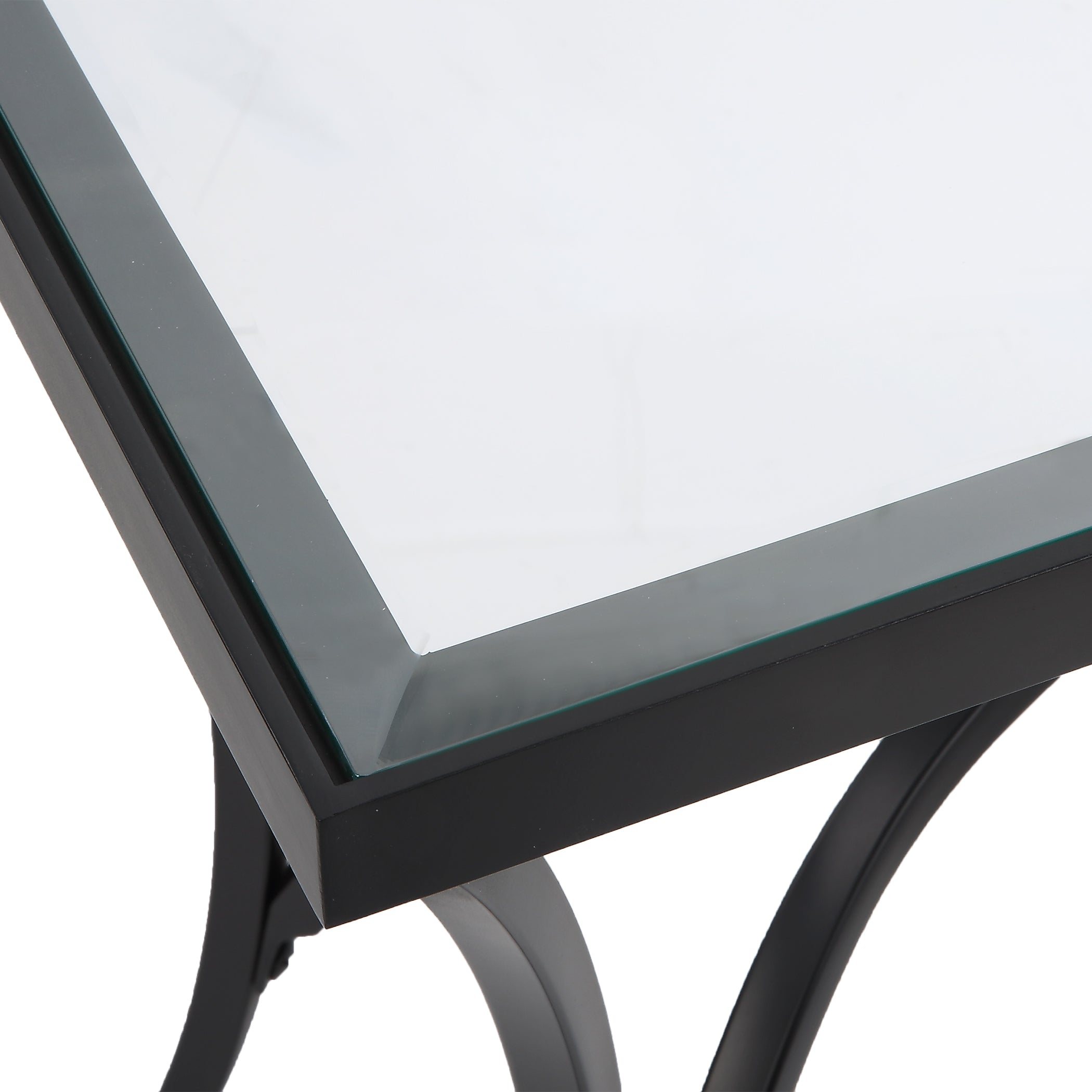 Uttermost Home Uttermost Alayna Black Metal & Glass End Table