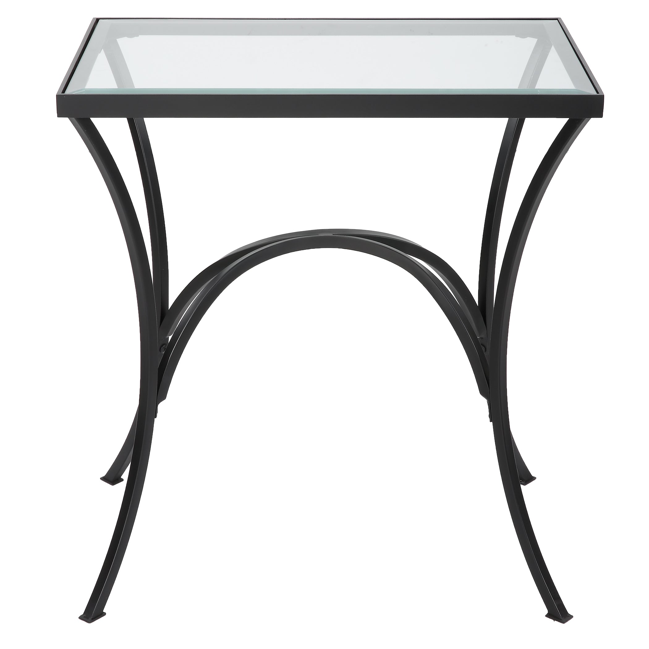 Uttermost Home Uttermost Alayna Black Metal & Glass End Table