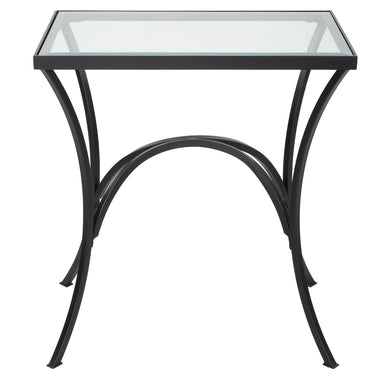 Uttermost Home Uttermost Alayna Black Metal & Glass End Table