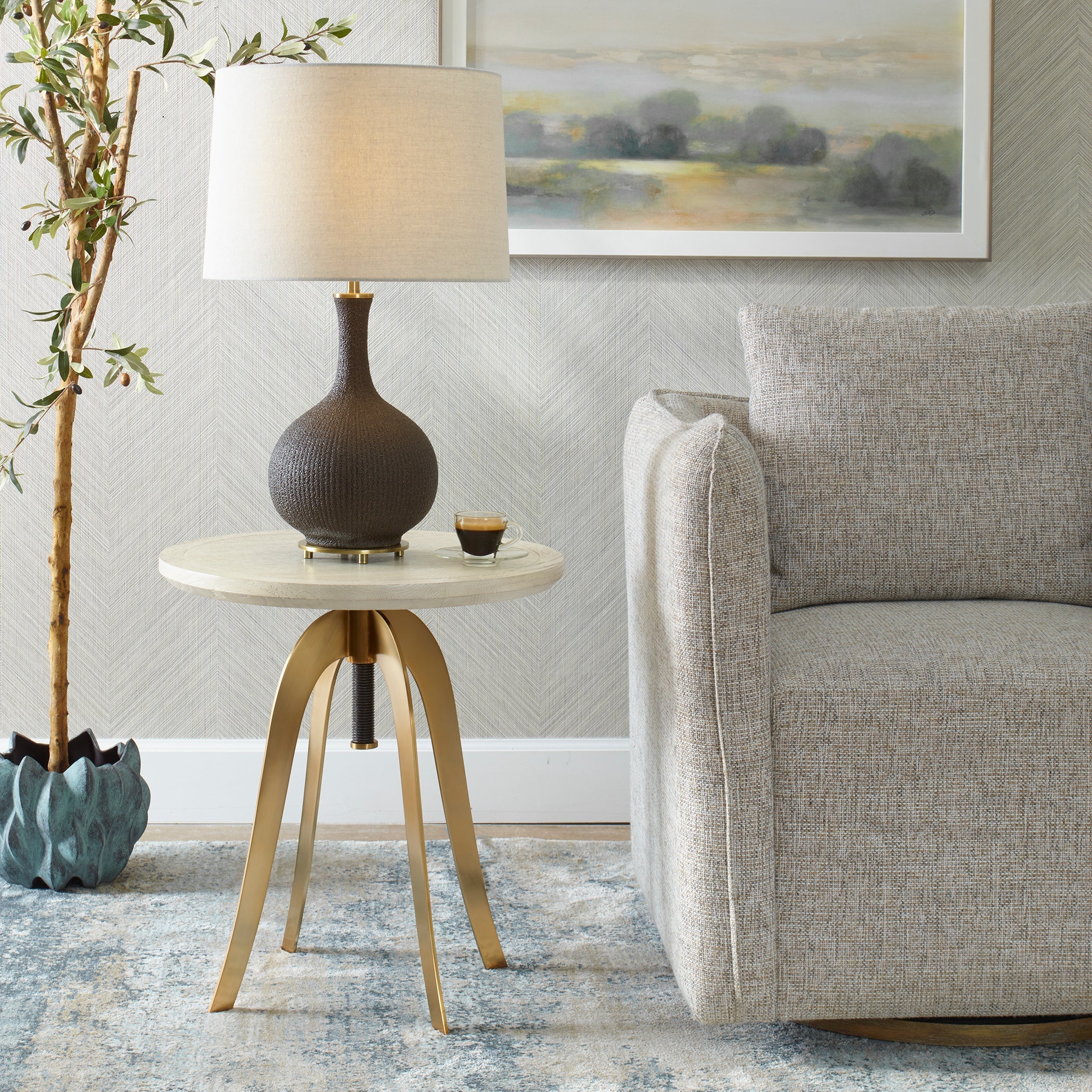 Uttermost Furniture Uttermost Alice Oak Adjustable Accent Table