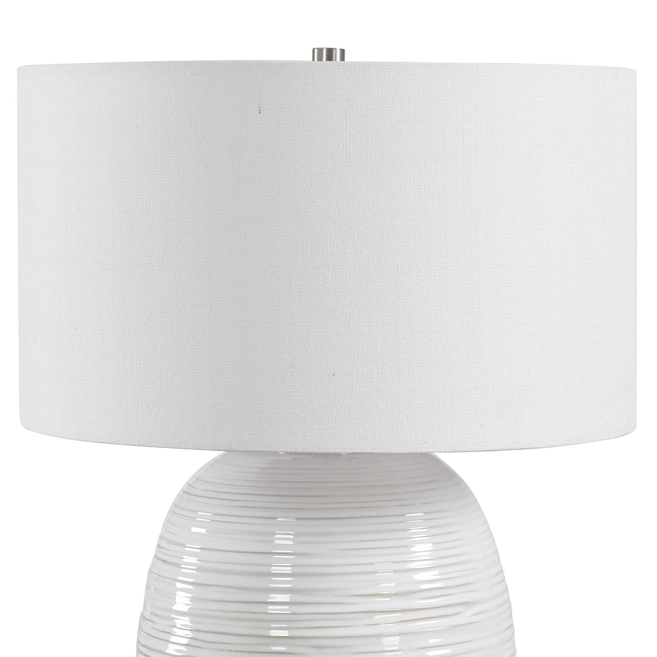 Uttermost Lighting Uttermost Alkman White Glaze Table Lamp