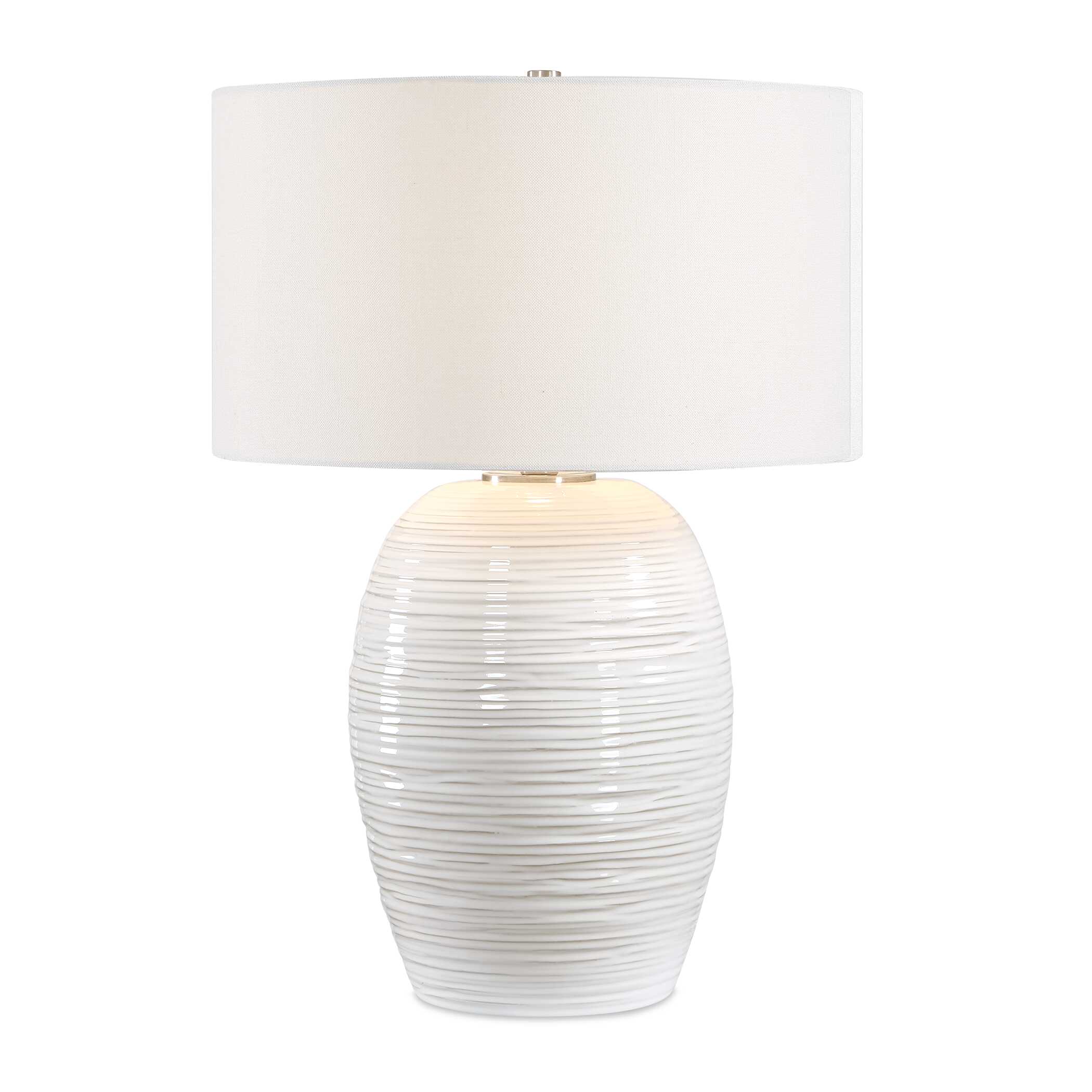 Uttermost Lighting Uttermost Alkman White Glaze Table Lamp