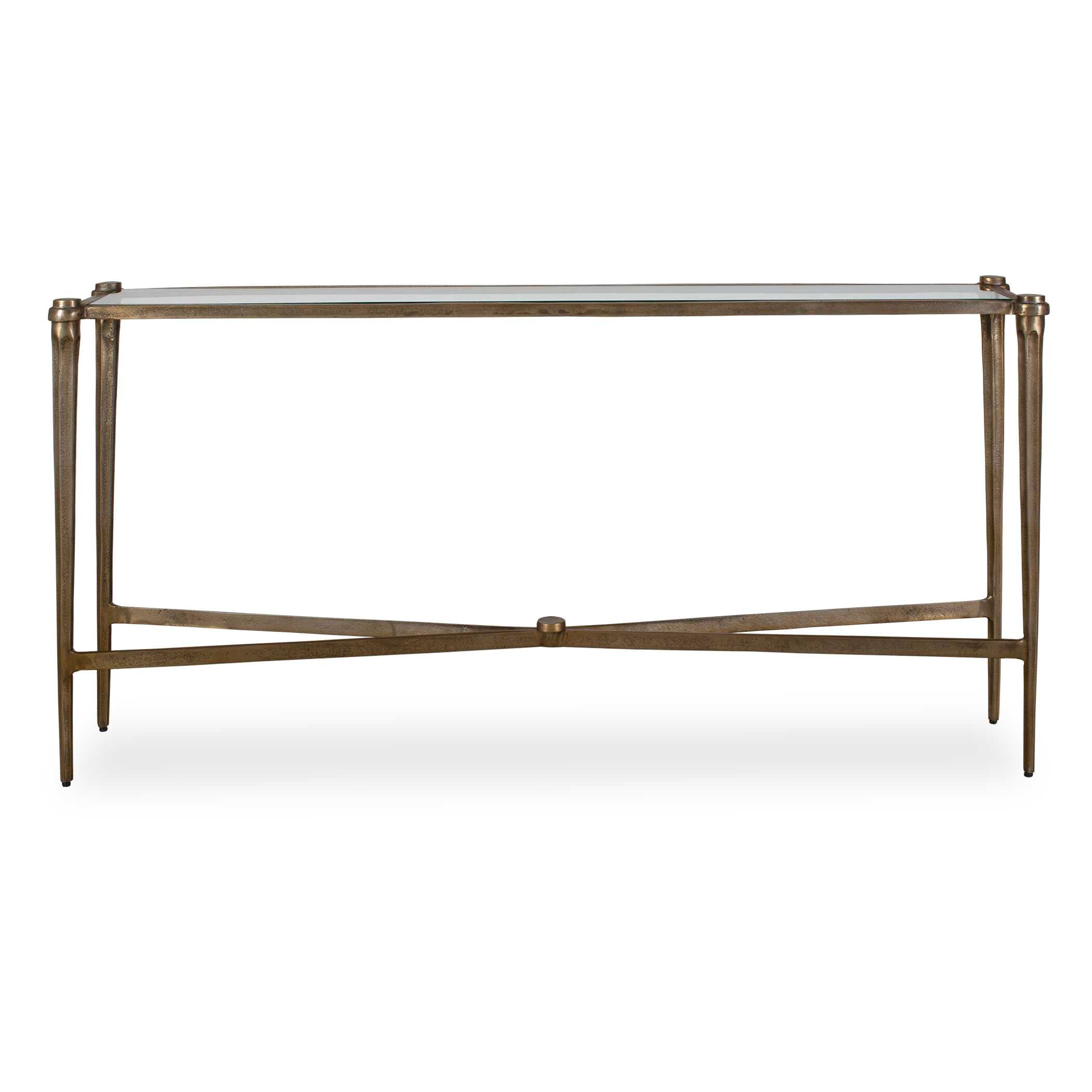 Uttermost Furniture Uttermost Amara Antique Brass Console Table