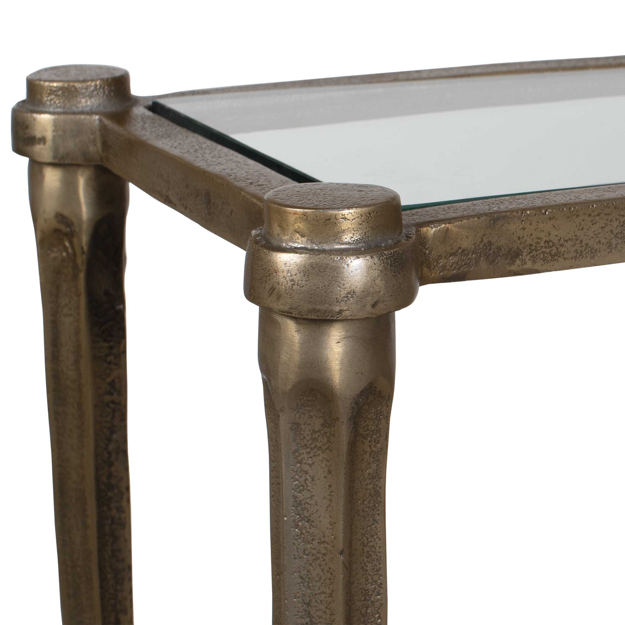 Uttermost Furniture Uttermost Amara Antique Brass Console Table