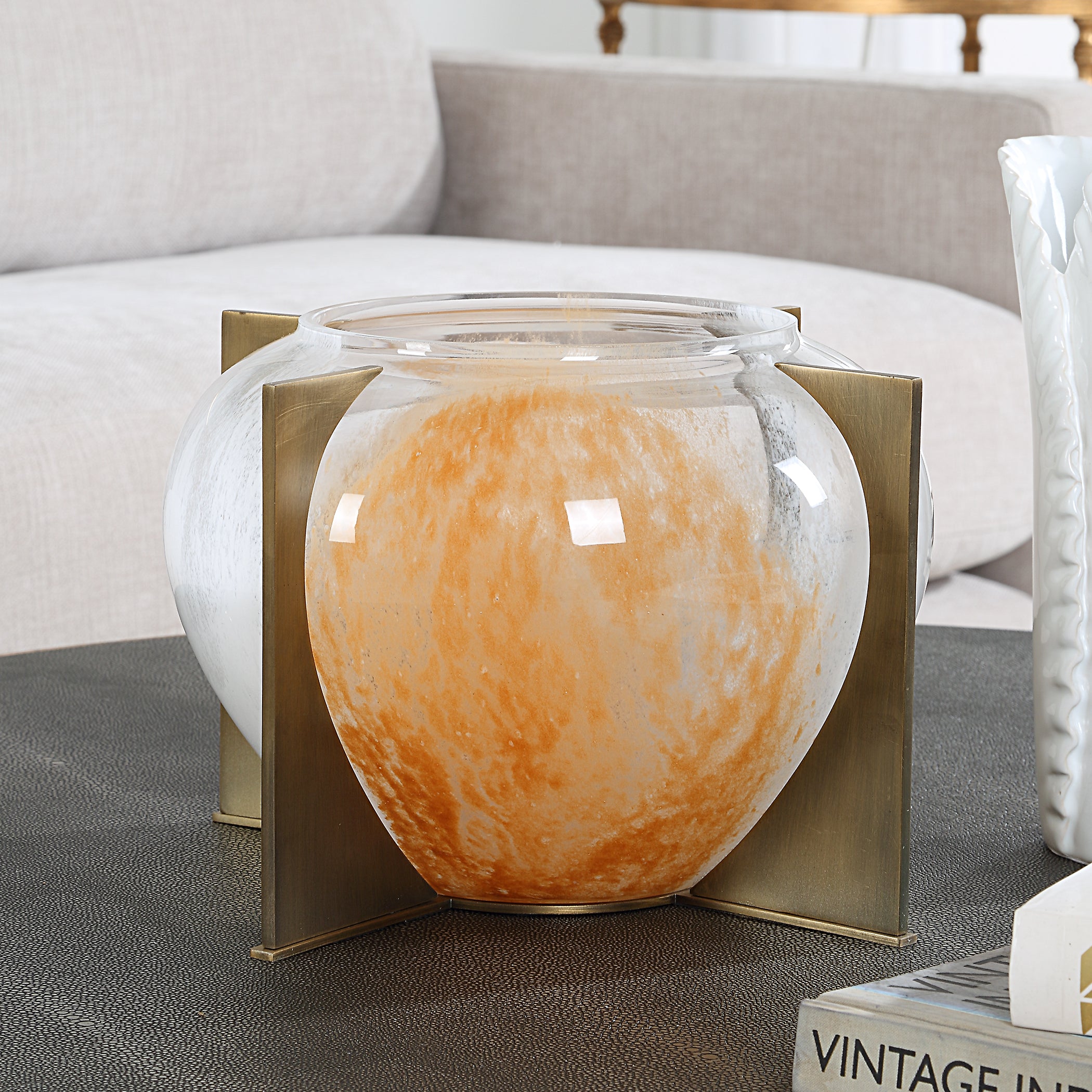 Uttermost Home Decor Uttermost Amber Swirl Vase