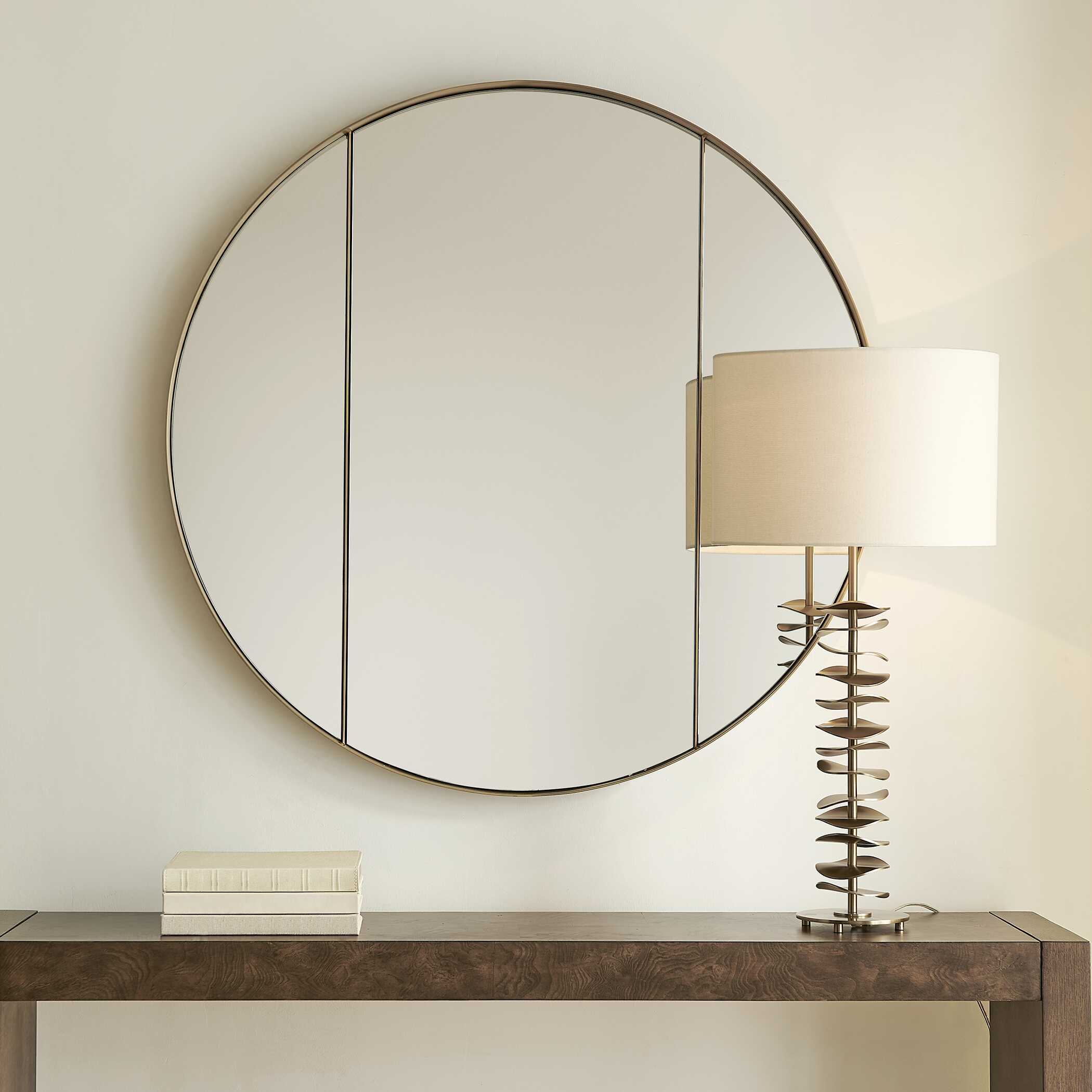 Uttermost Home Decor Uttermost Amram Antique Brass Round Mirror
