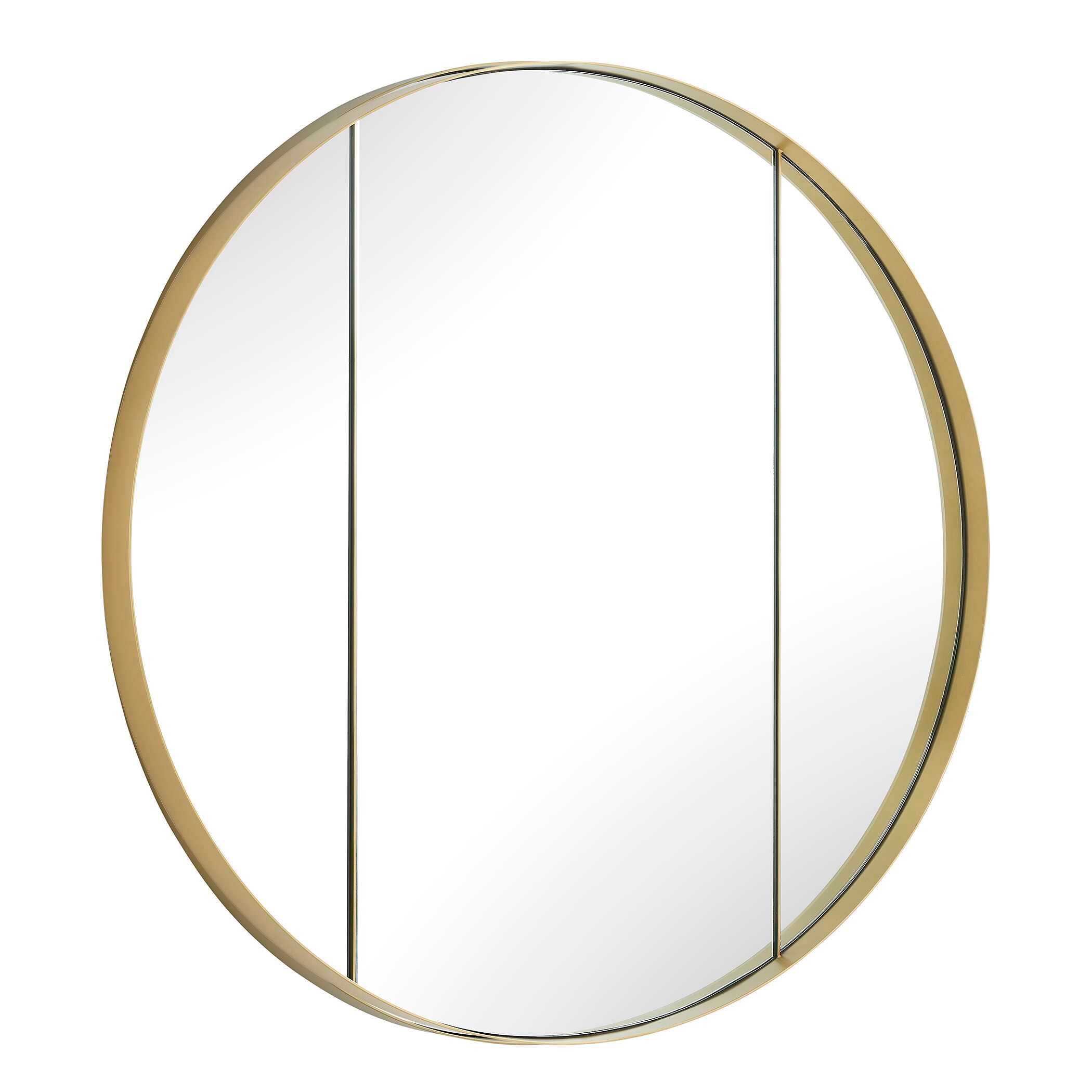 Uttermost Home Decor Uttermost Amram Antique Brass Round Mirror
