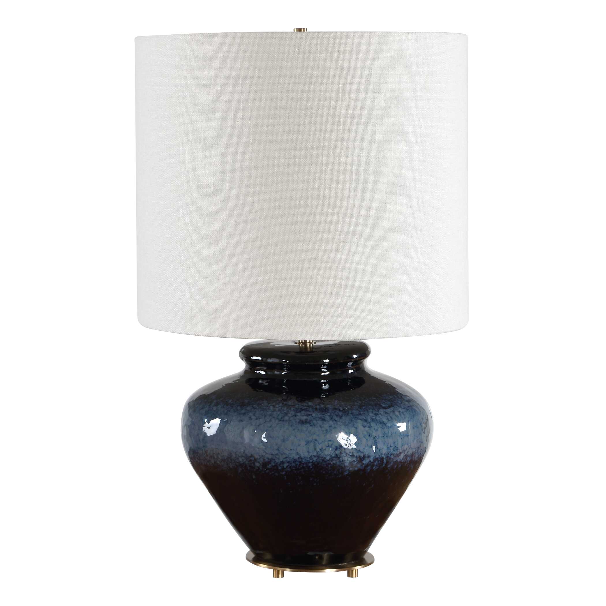 Uttermost Lighting Uttermost Andrus Blue Glaze Table Lamp