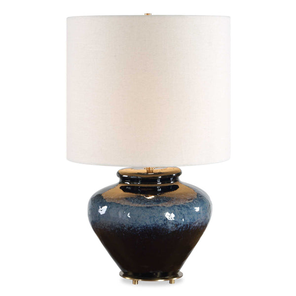 Uttermost Lighting Uttermost Andrus Blue Glaze Table Lamp