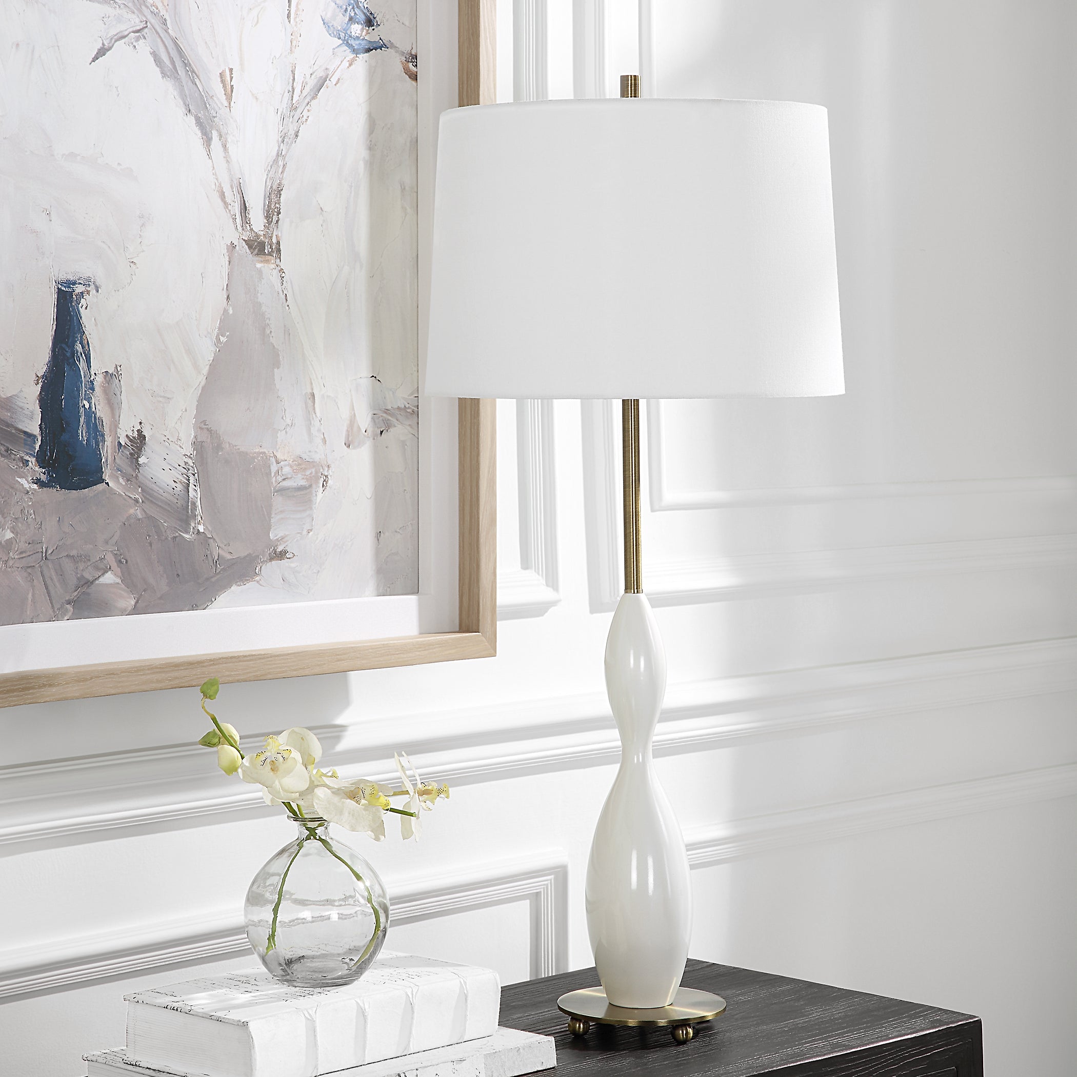 Uttermost Home Uttermost Annora Glossy White Table Lamp