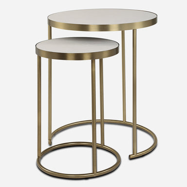 Uttermost Furniture Uttermost Aragon White Nesting Tables Set/2