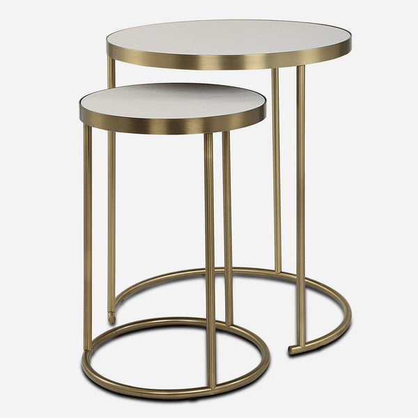Uttermost Furniture Uttermost Aragon White Nesting Tables Set/2