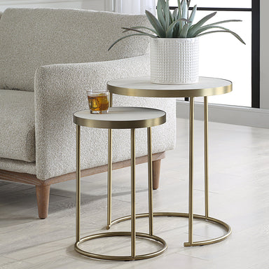 Uttermost Furniture Uttermost Aragon White Nesting Tables Set/2