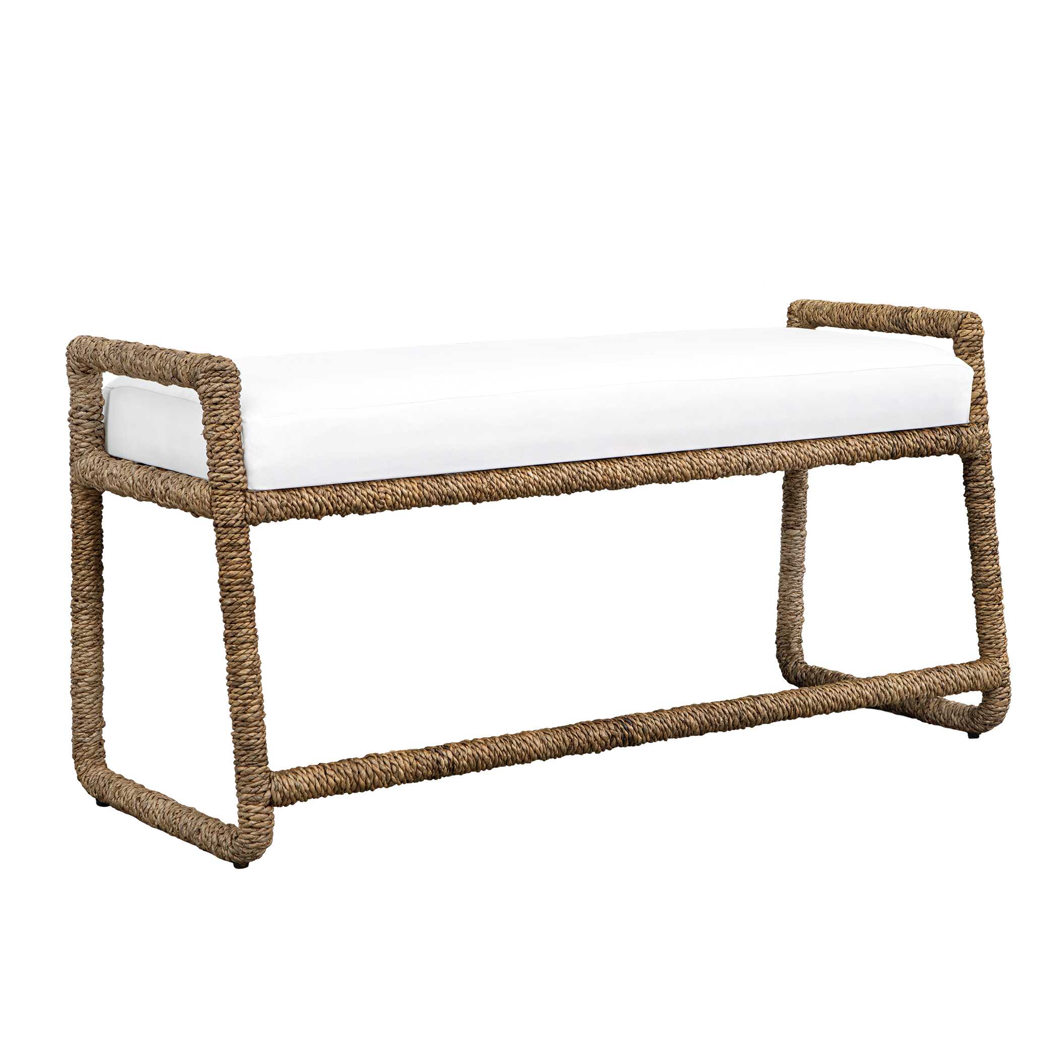 Uttermost Furniture Uttermost Araiza White Fabric Bench