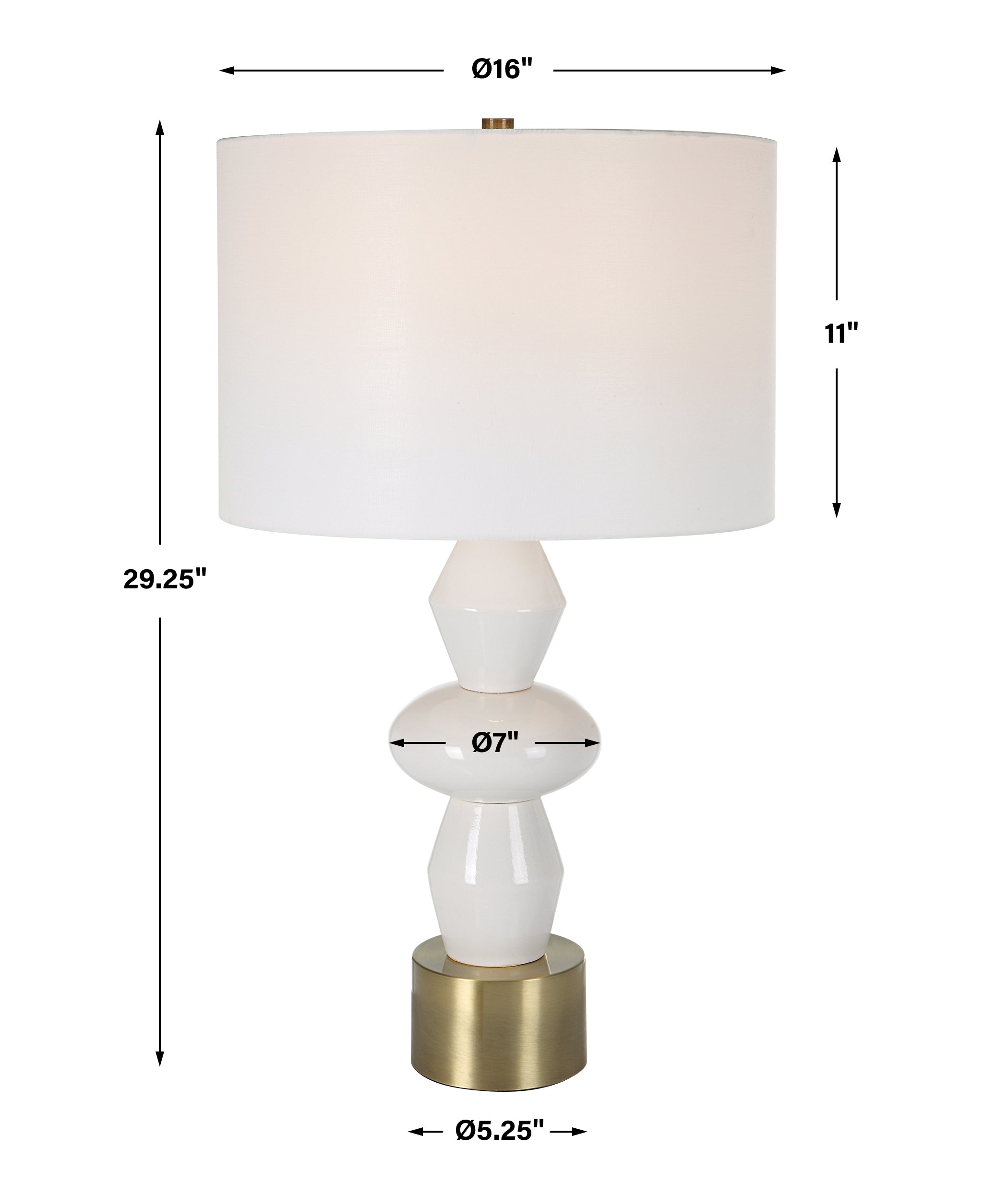 Uttermost Home Decor Uttermost Architect White Table Lamp