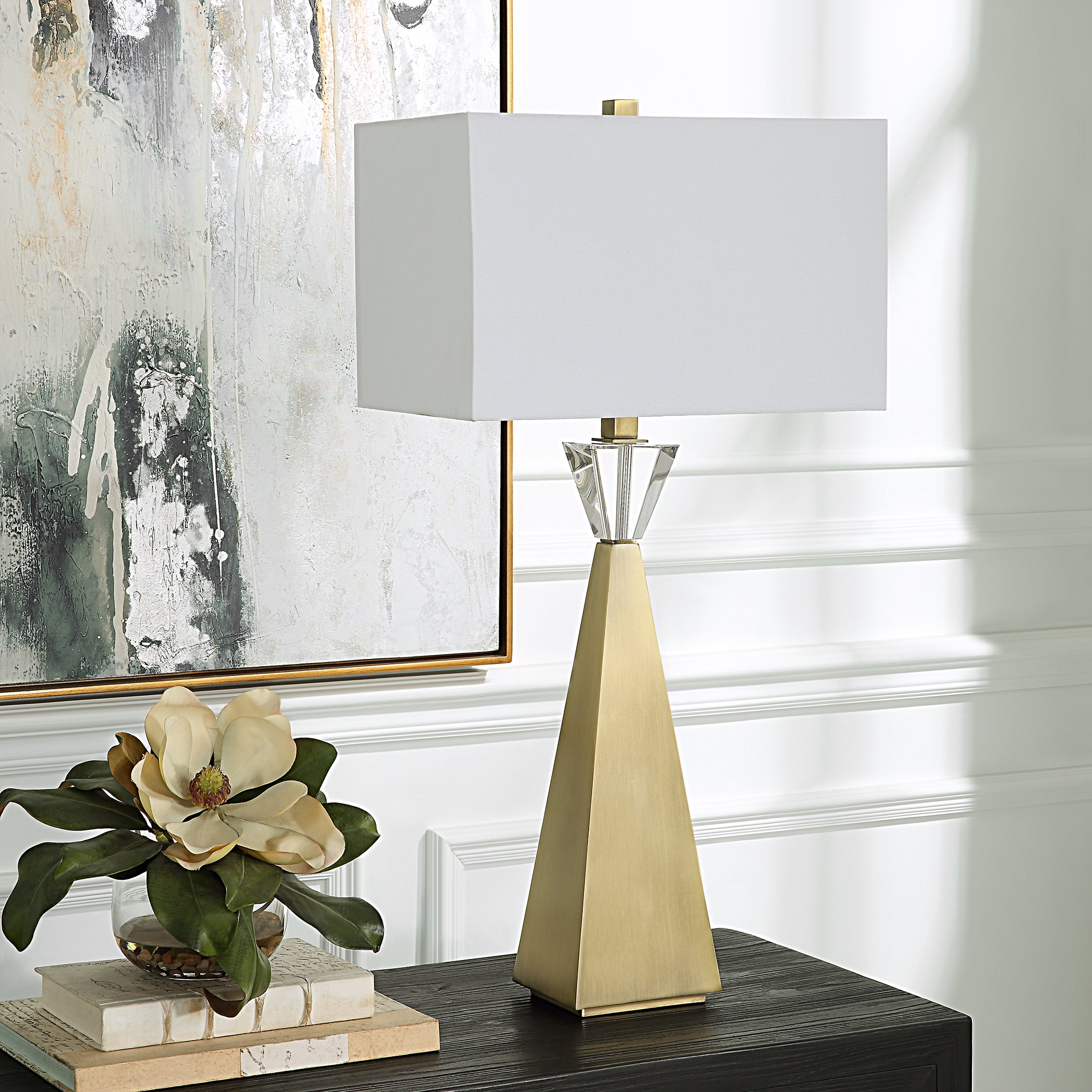 Uttermost Home Uttermost Arete Modern Brass Table Lamp