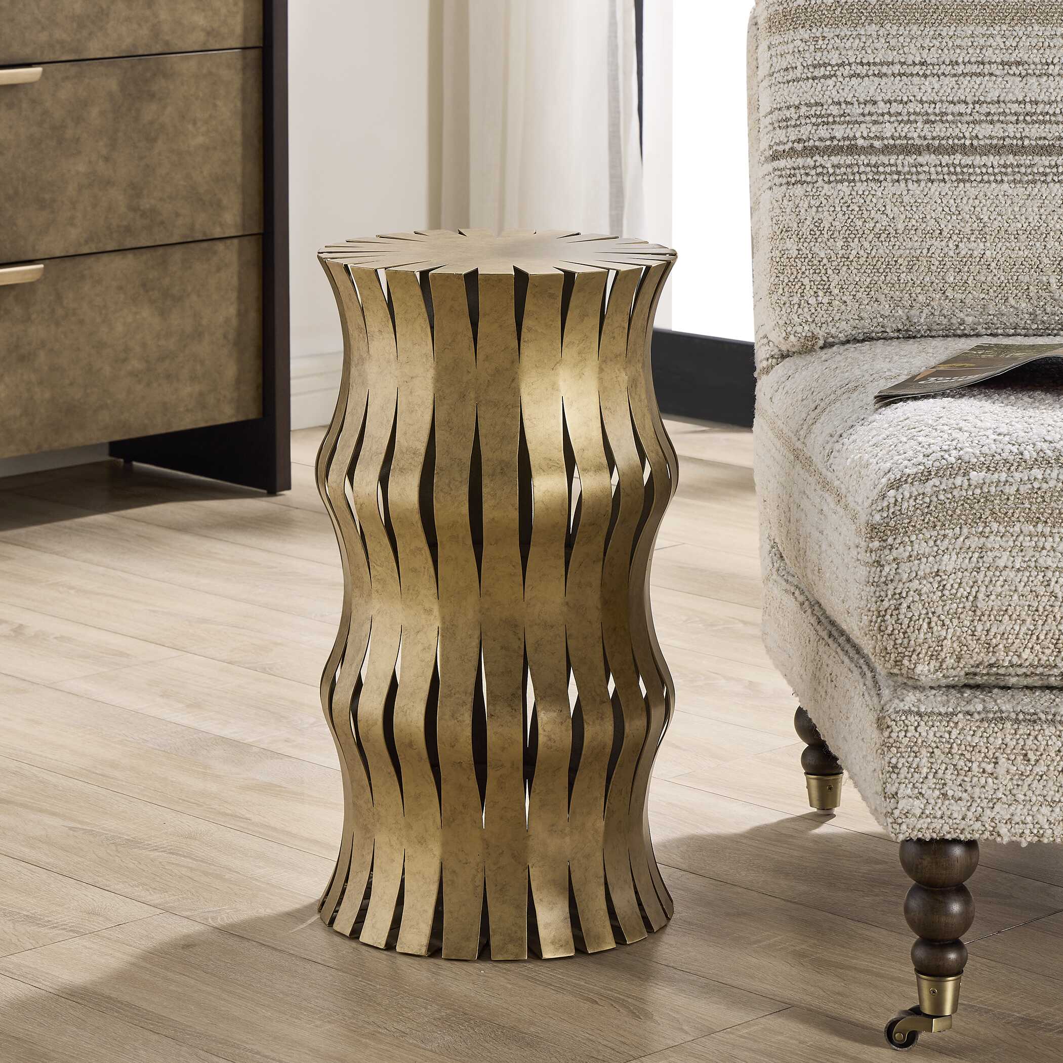 Uttermost Uttermost Arida Aged Gold Accent Table