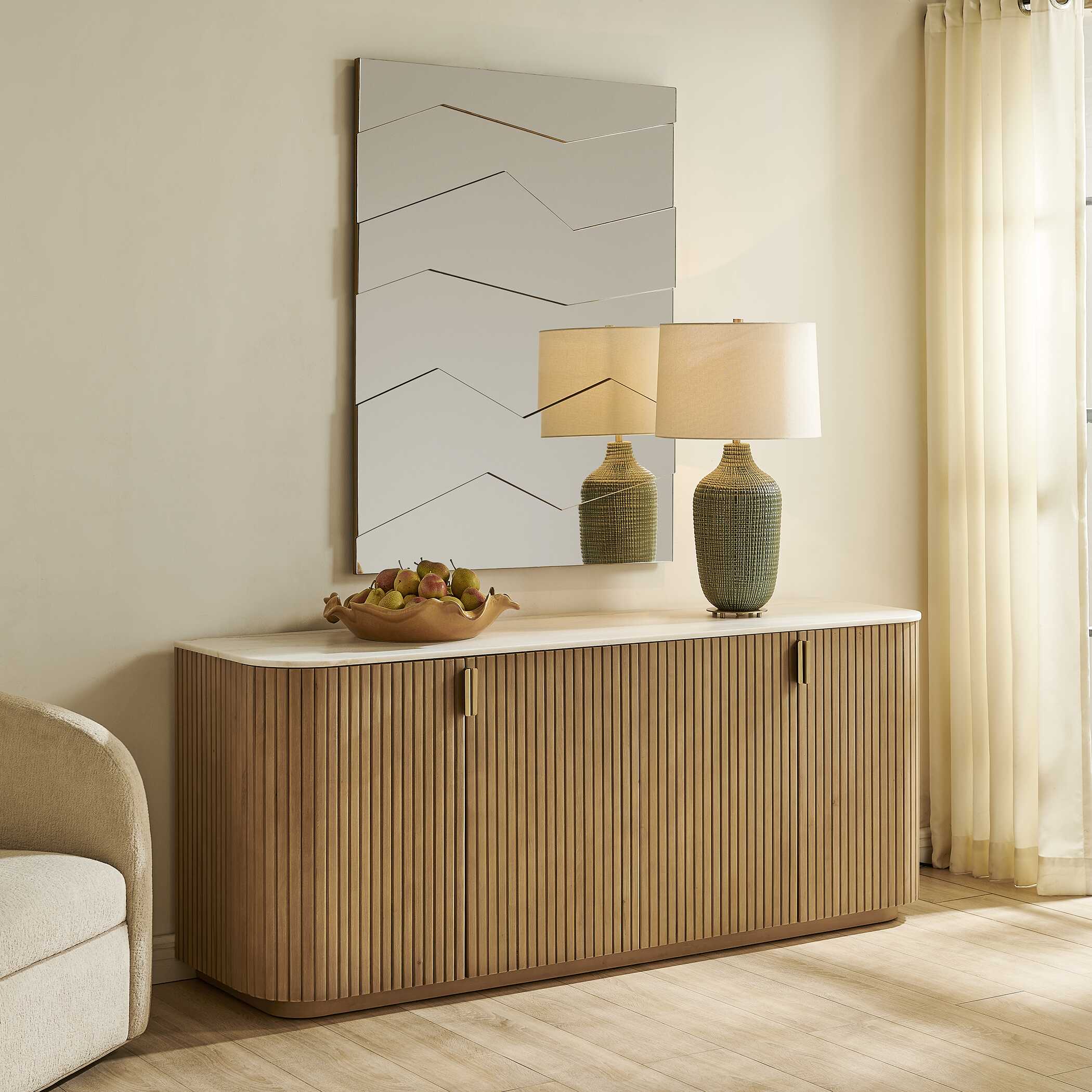 Uttermost Furniture Uttermost Arik 4 Door Walnut Cabinet
